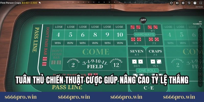 Tuân thủ chiến thuật cược giúp nâng cao tỷ lệ thắng